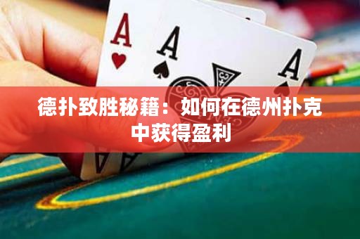 德撲致勝秘籍：如何在德州撲克中獲得盈利
