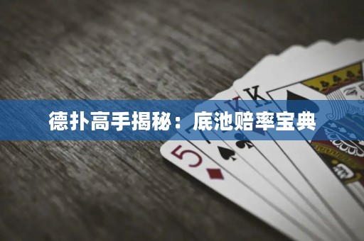 德撲高手揭秘：底池賠率寶典