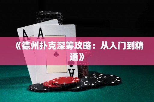 《德州撲克深籌攻略：從入門到精通》