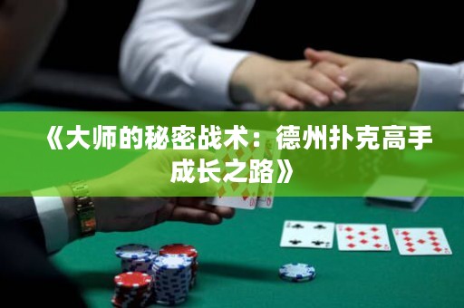 《大師的秘密戰術：德州撲克高手成長之路》